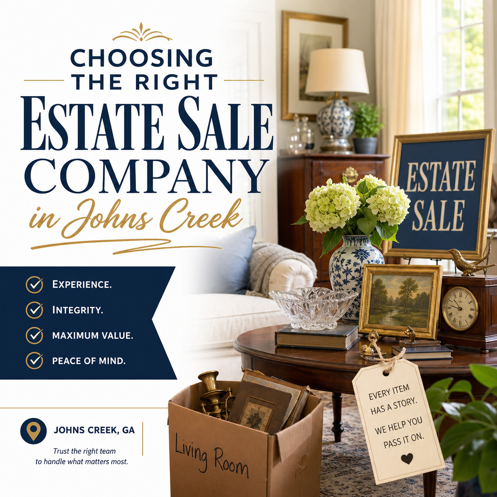 Illustration of Choosing the Right Estate Sale Company in Johns Creek