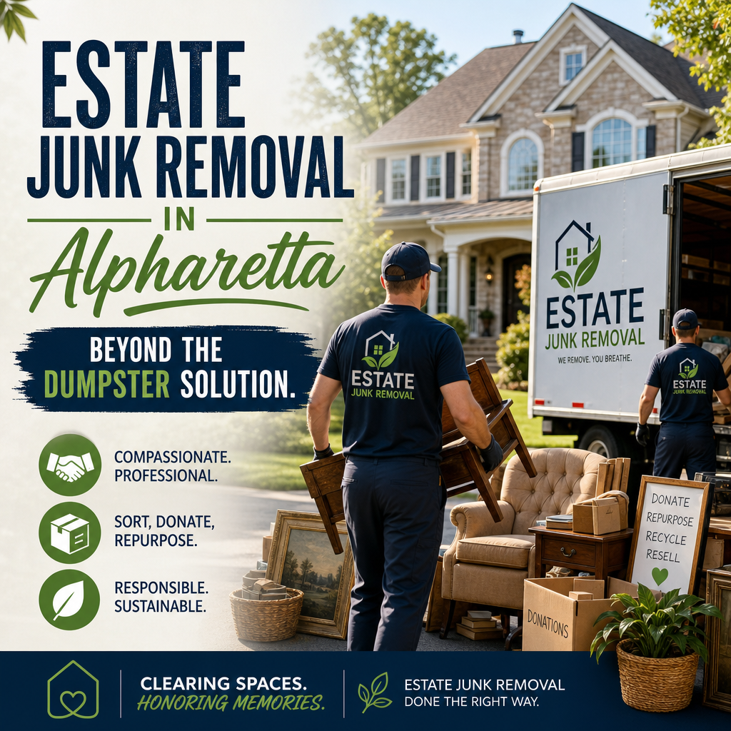 Illustration of Estate Junk Removal in Alpharetta: Beyond the Dumpster Solution