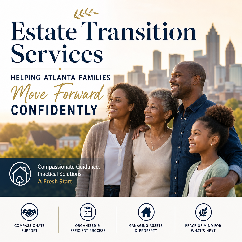 Illustration of Estate Transition Services Helping Atlanta Families Move Forward Confidently