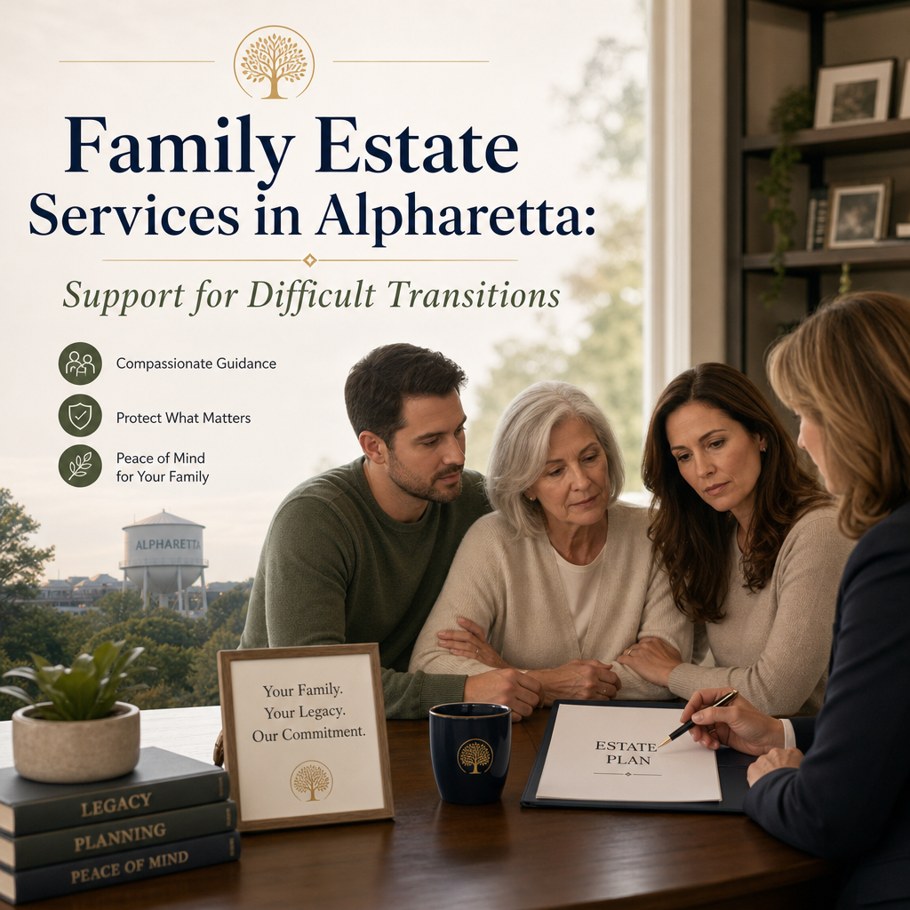 Illustration of Family Estate Services in Alpharetta: Support for Difficult Transitions