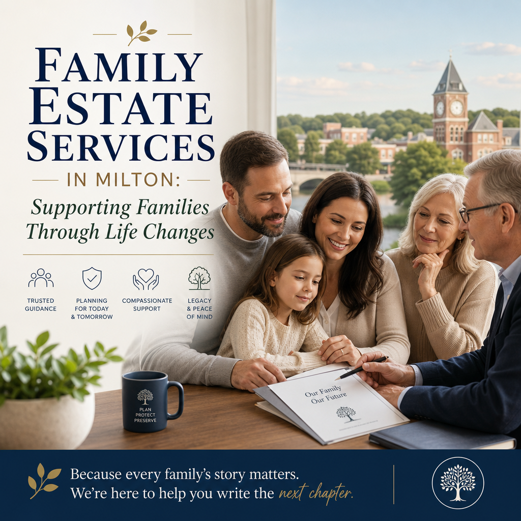 Illustration of Family Estate Services in Milton: Supporting Families Through Life Changes