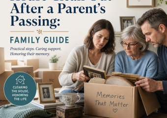 Illustration of House Clean Out After a Parent’s Passing: Family Guide