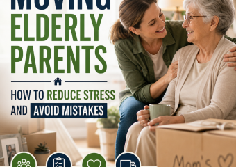 Illustration of Moving Elderly Parents: How to Reduce Stress and Avoid Mistakes
